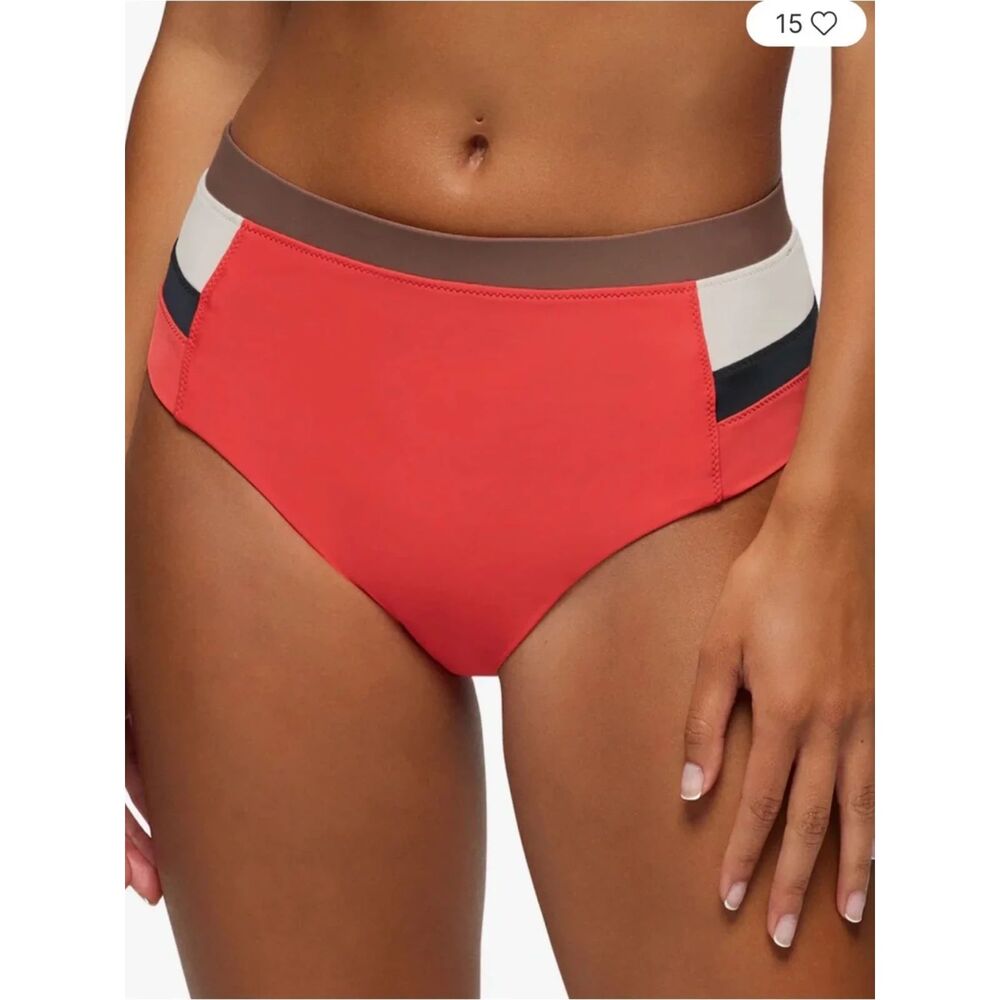 PrAna Baja Bound High Rise Bikini Bottom – Women's ***Carob Colorblock***